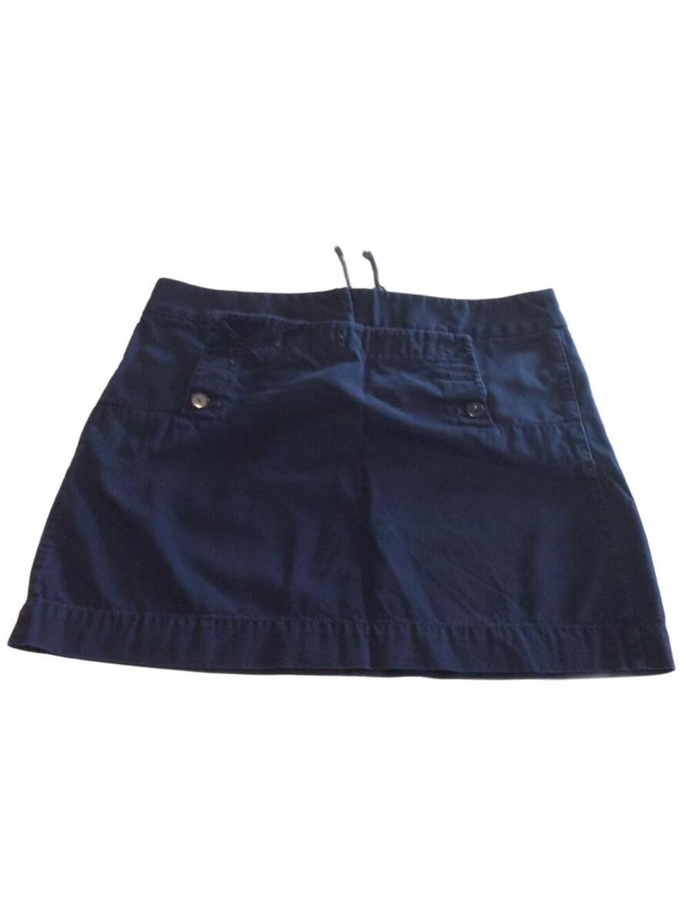 J. Crew Nautical Sailor Style Navy Blue Chino Mini skirt Sz 12